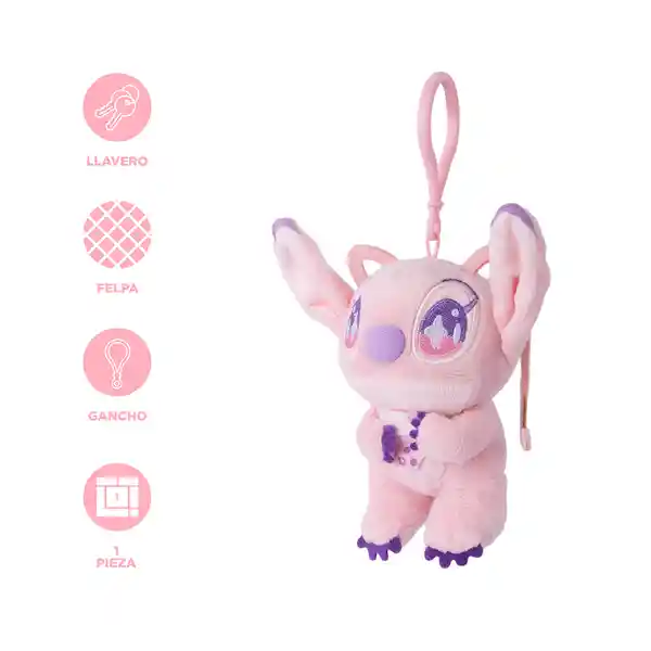Llavero de Peluche Ángel Serie Stitch Dinner Party Miniso