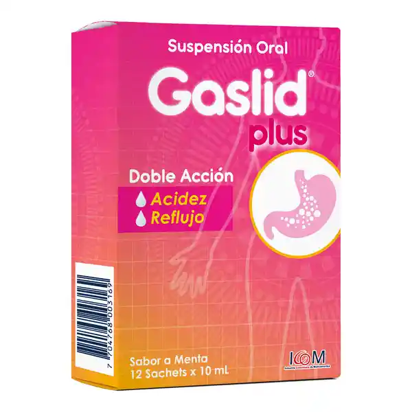 Gaslid Plus Suspensión Oral con Sabor a Menta