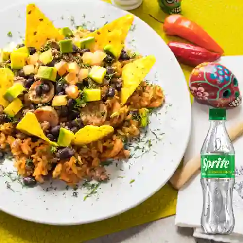 Combo mexicano mediano + sprite 400ml