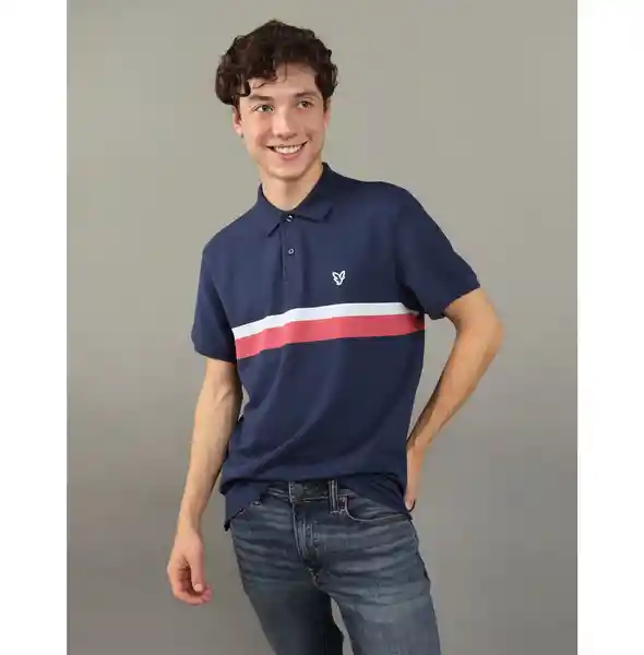 Polo Hombre Azul Talla X-Large American Eagle 11653416