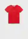 Camiseta Mangolog-H Rojo Talla S Mujer Mango