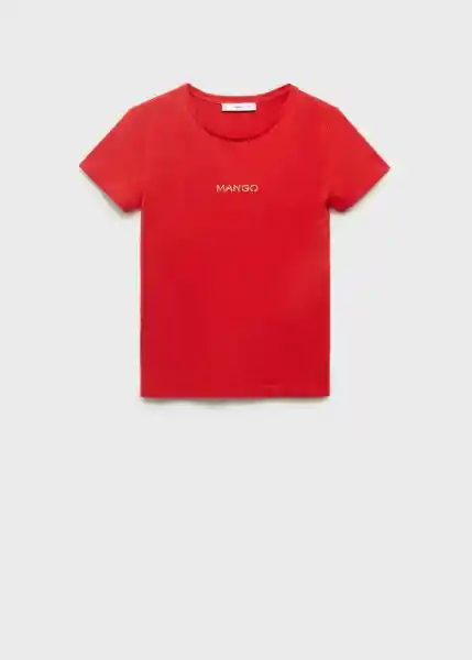 Camiseta Mangolog-H Rojo Talla S Mujer Mango