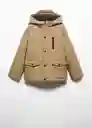 Abrigo Anorak Nico Beige Talla 05 Niños Mango