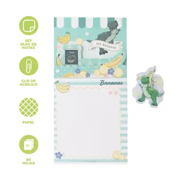 Bloc de Notas 4 Capas y Clip Rex Serie Disney Toy Story Miniso