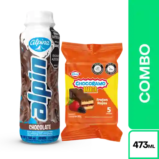 Combos Plus One: Alpina Chocolate + Barrita Chocoramo 5 Und