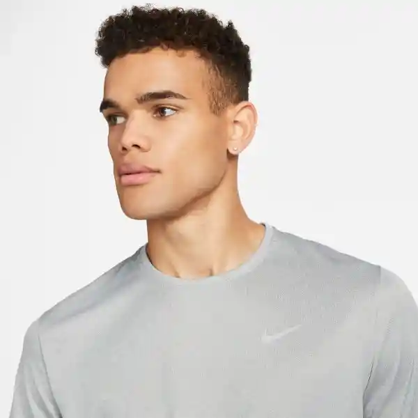 Nike Camiseta Df Uv Miler Ss Para Hombre Gris Talla XL