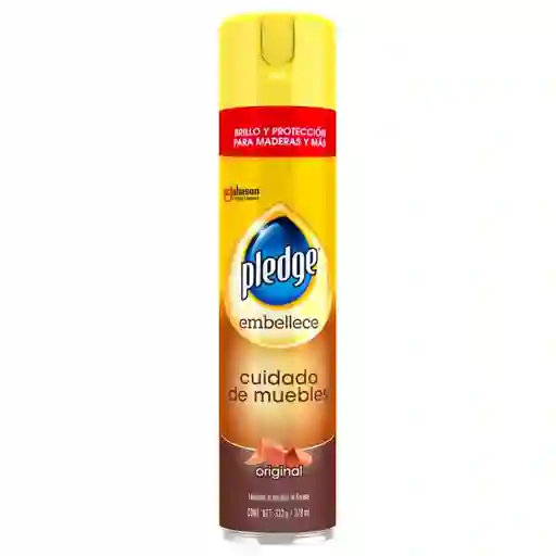 Pledge Lustrador de Muebles Aerosol Ambar 378 mL