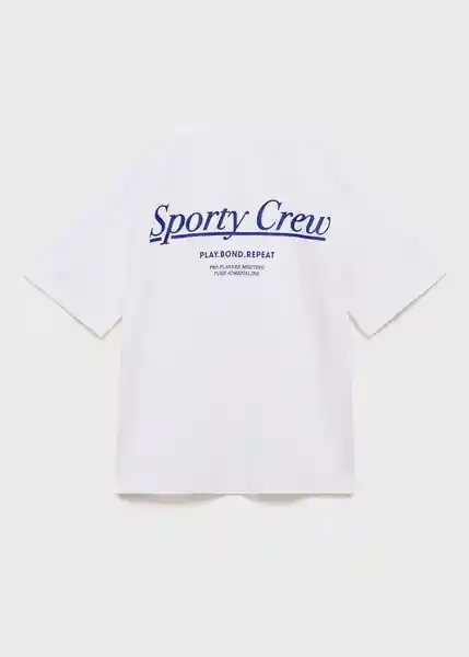 Camiseta Sporty Offwhite Talla 08 Niños Mango