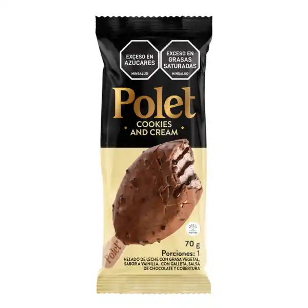 Polet Paleta Helada Sabor Cookies & Cream