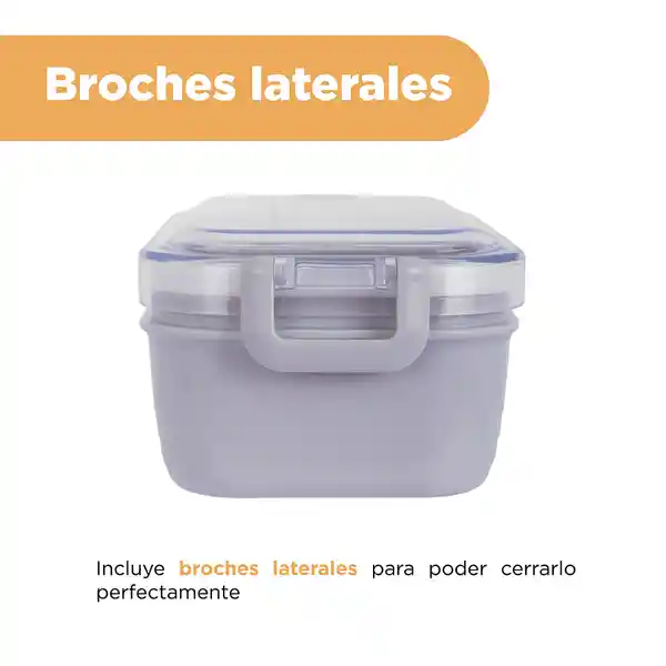 Contenedor Alimentos 2 Compartimentos Gris 450 mL Serie Miniso