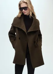 Abrigo Maia Khaki Talla M Mujer Mango