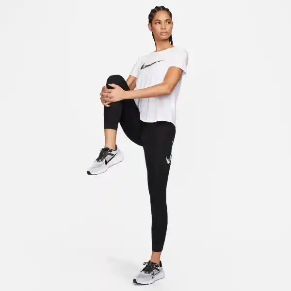 Nike Camiseta One Swsh Hbr Top Blanco Para Mujer Talla S