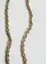 Collar Jolie Oro Talla 99 Mujer Mango