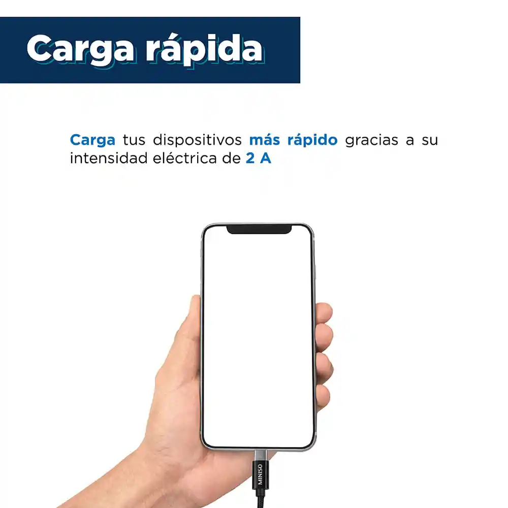 Miniso Cable de Datos Aluminio Trenzado Duradero Tipo C 3 1 3A