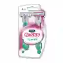 Schick Quattro 4 Maquina de Afeitar para Mujer Sparkle