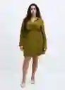 Vestido Vane Khaki Talla XS Mujer Mango