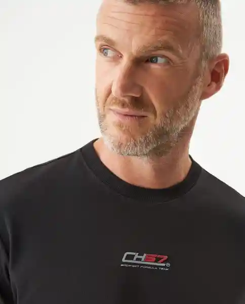 Camiseta Ch57 Racing Masculino Negro Sombrio Talla M Chevignon