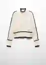 Saco Jersey Shadow Off White Talla XS Mujer Mango