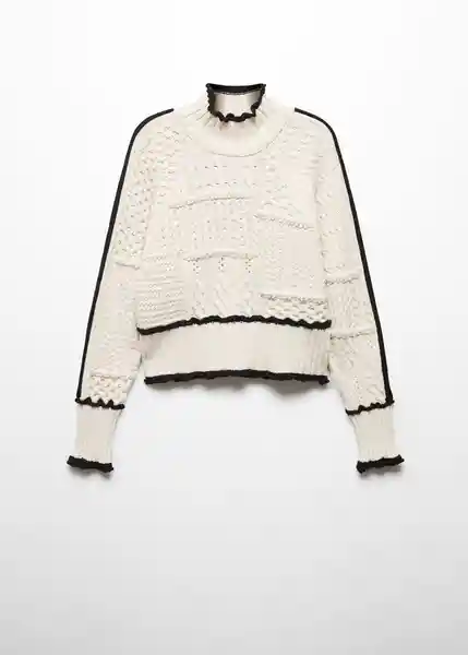 Saco Jersey Shadow Off White Talla XS Mujer Mango