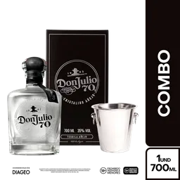 Combo Don Julio 70 Tequila Cristalino + Hielera