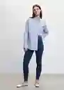 Pantalón Jean Anne Tejano Oscuro Talla 32 Mujer Mango