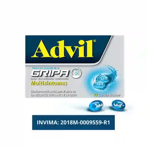 Advil Gripa Ibuprofeno Alivio de Multiples Sintomas de la Gripax