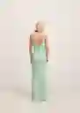 Vestido Firenze Verde Pastel Talla L Mujer Mango