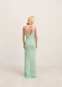 Vestido Firenze Verde Pastel Talla L Mujer Mango