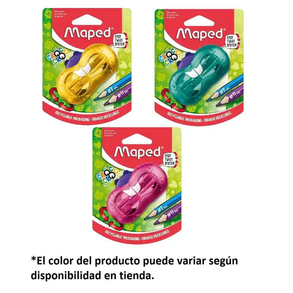 Maped Sacapuntas Croc Croc Doble Orificio