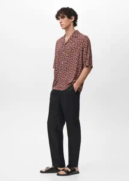 Camisa Chill Cereza Talla S Hombre Mango