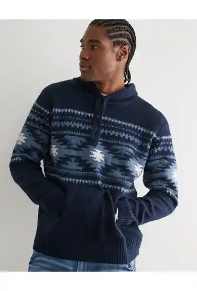 Suéter Hombre Azul Talla SMALL American Eagle