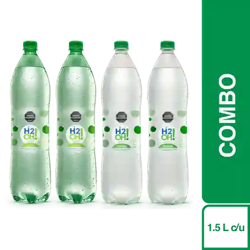 Combo H2Oh Lima Limón 1.5 L x 2 Und + H2Oh Limonata x 2 Und