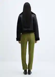 Pantalón Creta Verde Talla 42 Mujer Mango