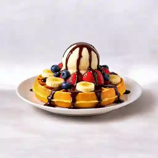 Waffle De Pandebono O Pandeyuca Con Fruta
