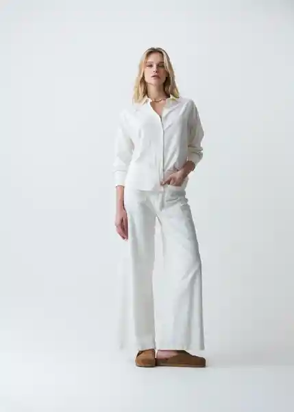 Pantalón Maia Mujer Crudo Puro Claro Talla 6 433G371 Naf Naf