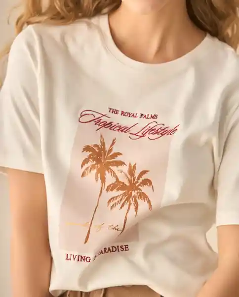 Camiseta Blanco Celaje Claro Talla M 603G010 Esprit