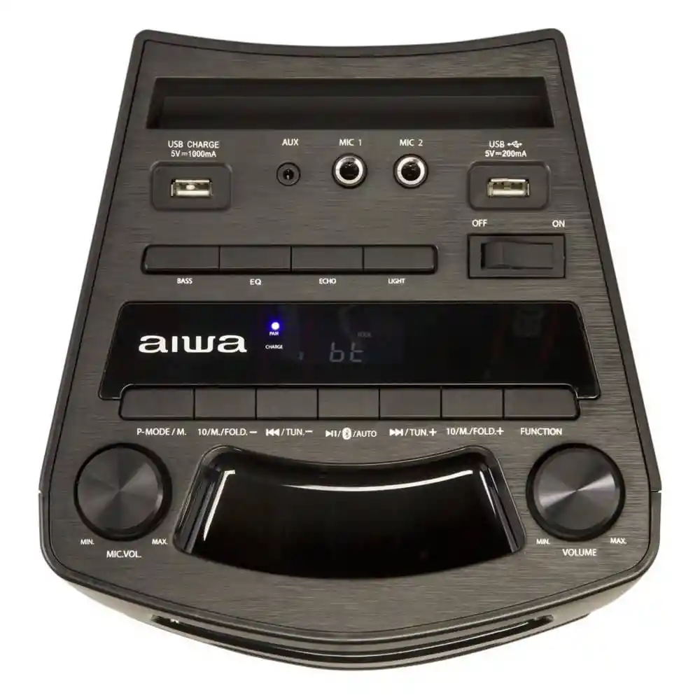 sistema de audio Aiwa bt fm negro awpok5