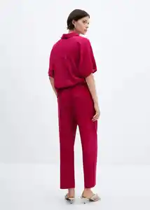 Pantalón Mogambo-w Fucsia Talla M Mujer Mango