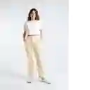  Pantalon Saray Mujer Amarillo Luminoso Claro Talla 8 Naf-Naf 