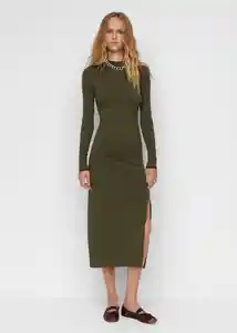 Vestido Percebe Khaki Talla 28 Mujer Mango