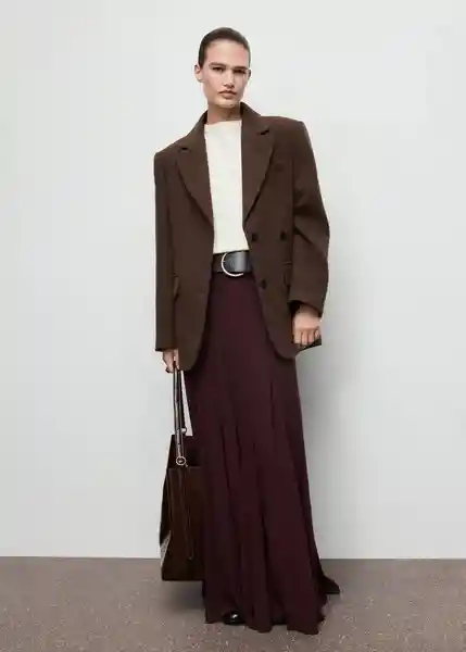 Saco Jersey Marine Crudo Talla S Mujer Mango