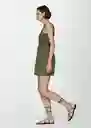 Vestido Morrone Khaki Talla XS Mujer Mango