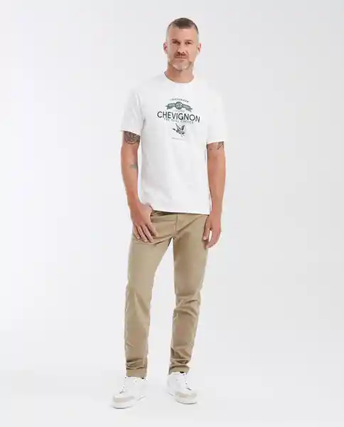 Camiseta Union Made Masculino Crudo Pristino Claro T M Chevignon