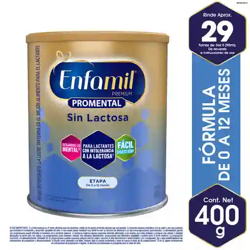 Fórmula Infantil Enfamil Premium Promental Sin Lactosa 400 g