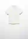 Camiseta Polo Hanoi6 Offwhite Talla 08 Niños Mango