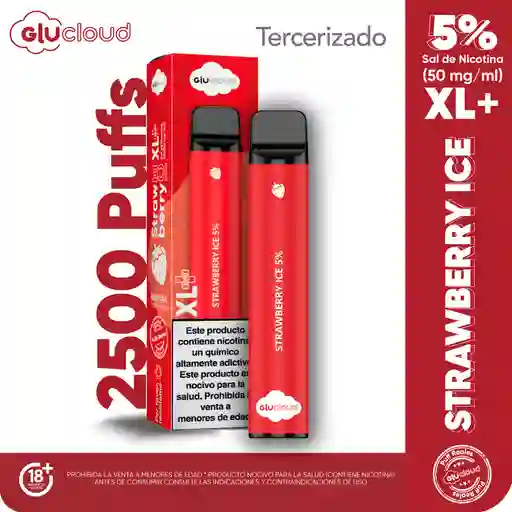 Glucloud Vape Strawberry Ice XL / 2500 Puff