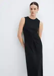 Vestido Fertina Negro Talla M Mujer Mango