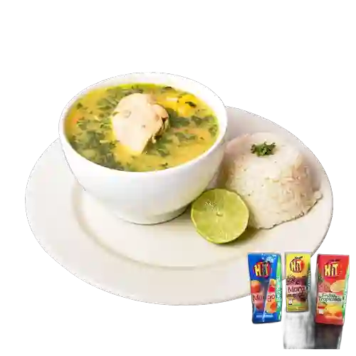 Combo Sopa de Pollo Grande + Jugo Hit 200cc