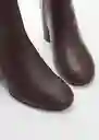Botines Leo1 Burdeos Talla 40 Mujer Mango