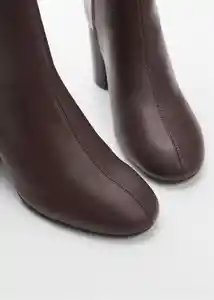 Botines Leo1 Burdeos Talla 40 Mujer Mango